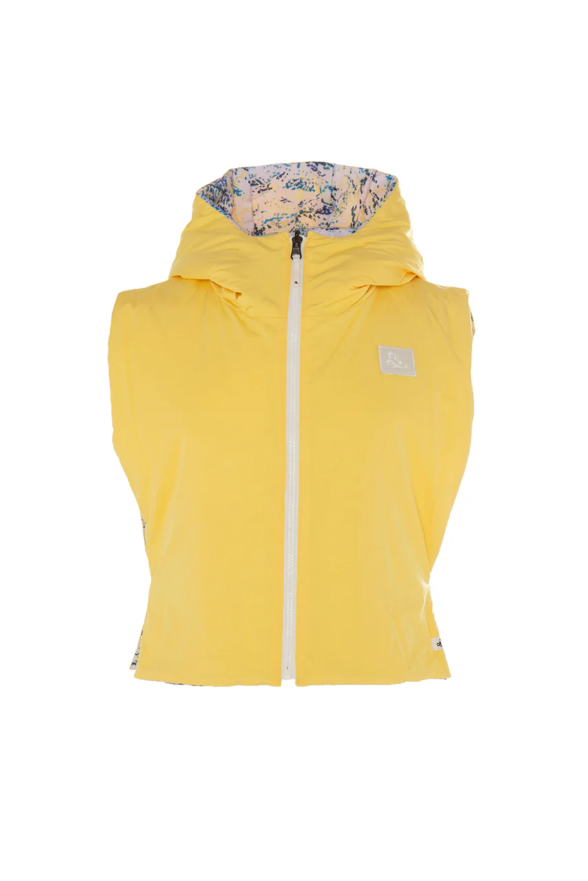 Caille- Capuche réversible déperlante jaune